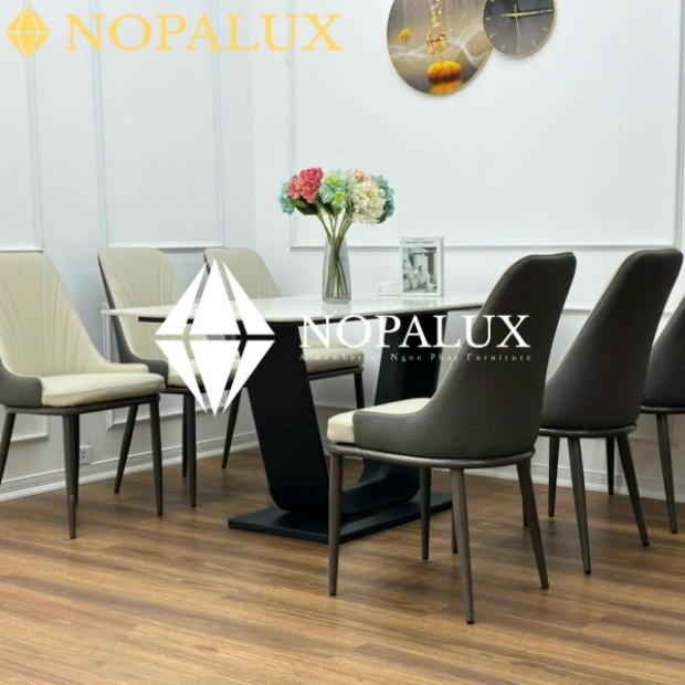 BỘ BÀN ĂN 6 CHÂN GHẾ NP 07