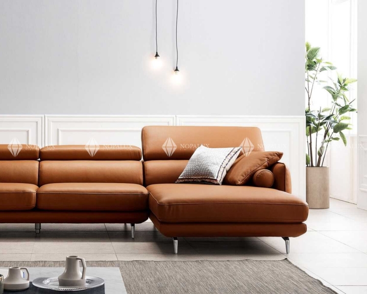 Sofa góc da 3 chỗ tựa gật gù NOPA 101G