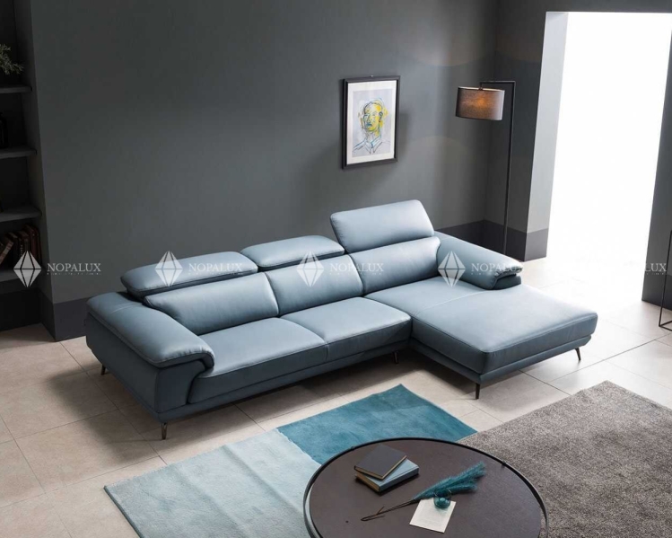 Sofa góc da 3 chỗ tựa gật gù NOPA 102G