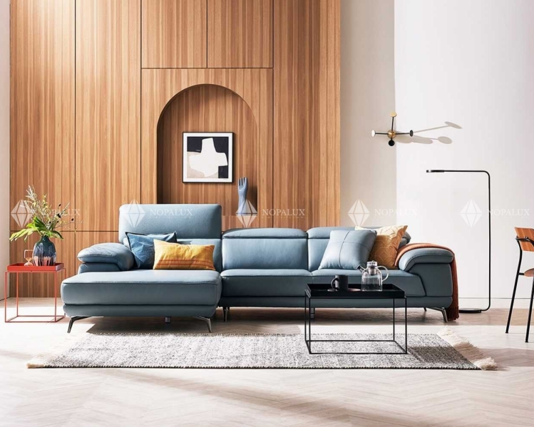 Sofa góc da 3 chỗ tựa gật gù NOPA 102G