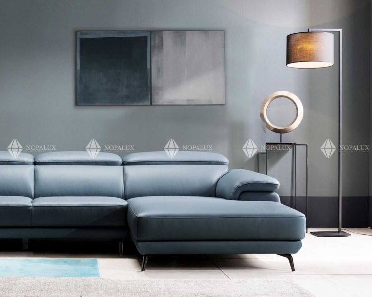 Sofa góc da 3 chỗ tựa gật gù NOPA 102G