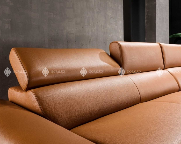 Sofa góc da 4 chỗ tựa gật gù NOPA 105G