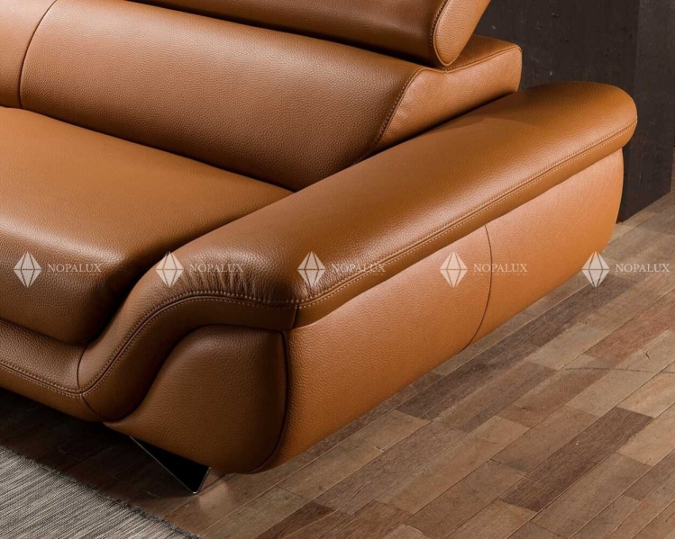 Sofa góc da 4 chỗ tựa gật gù NOPA 105G