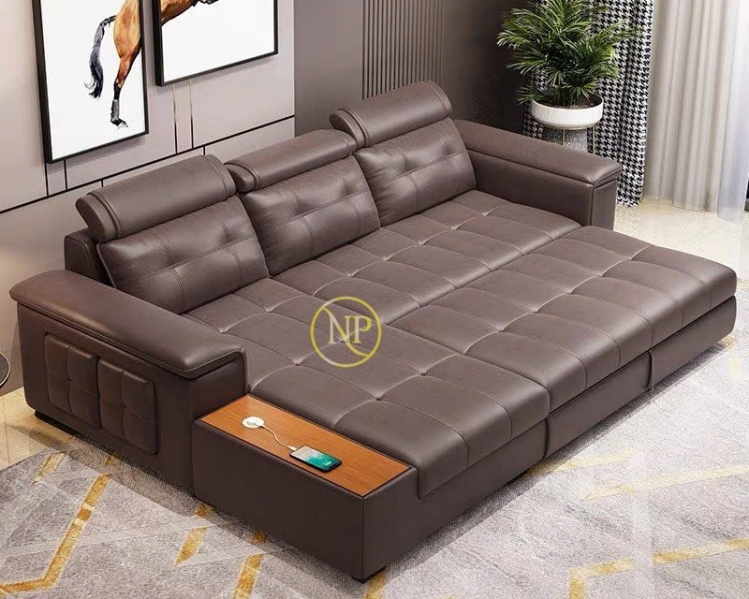 SOFA GIƯỜNG KÉO NP 006 TAY GỖ
