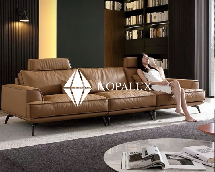 SOFA BĂNG DA BÒ 3 CHỖ NP 04