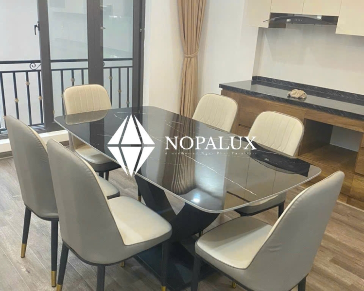 BỘ BÀN ĂN 6 CHÂN GHẾ NP 19