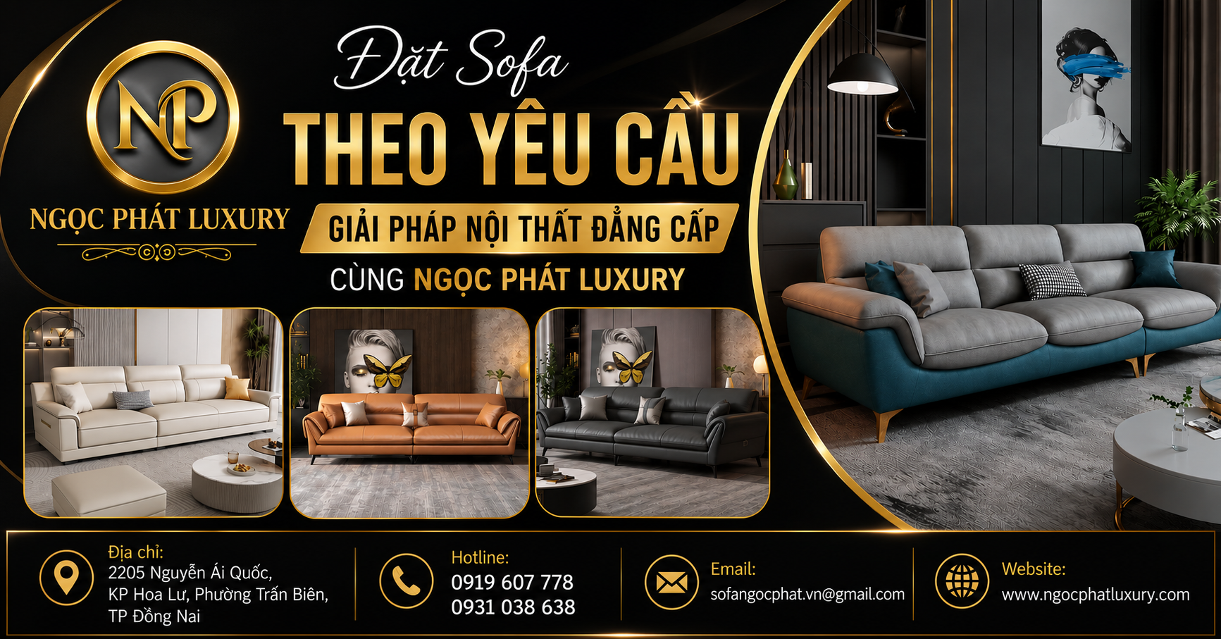 sofa phòng khách theo yêu cầu